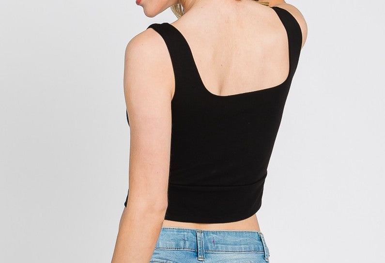 Square Neck Crop