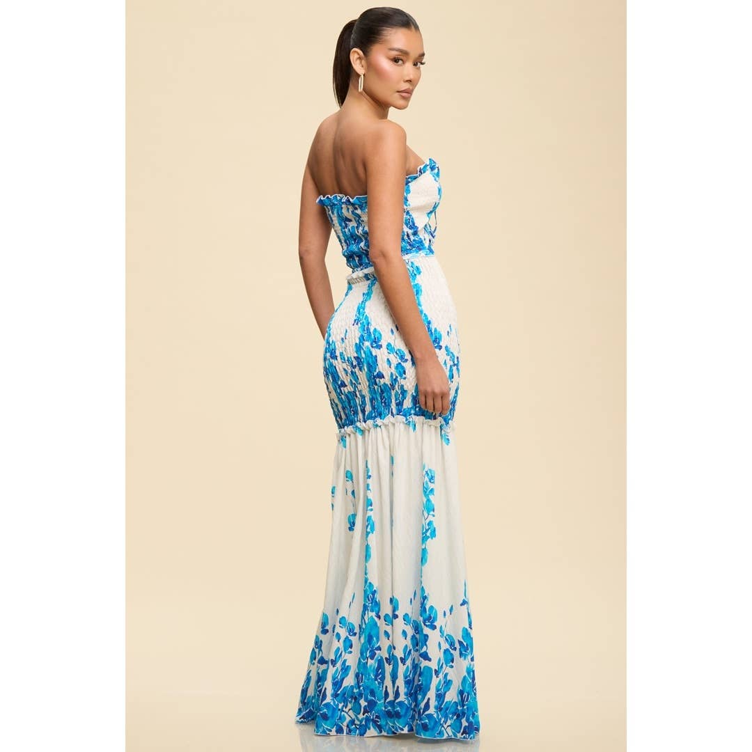 Maria scrunch maxi dress