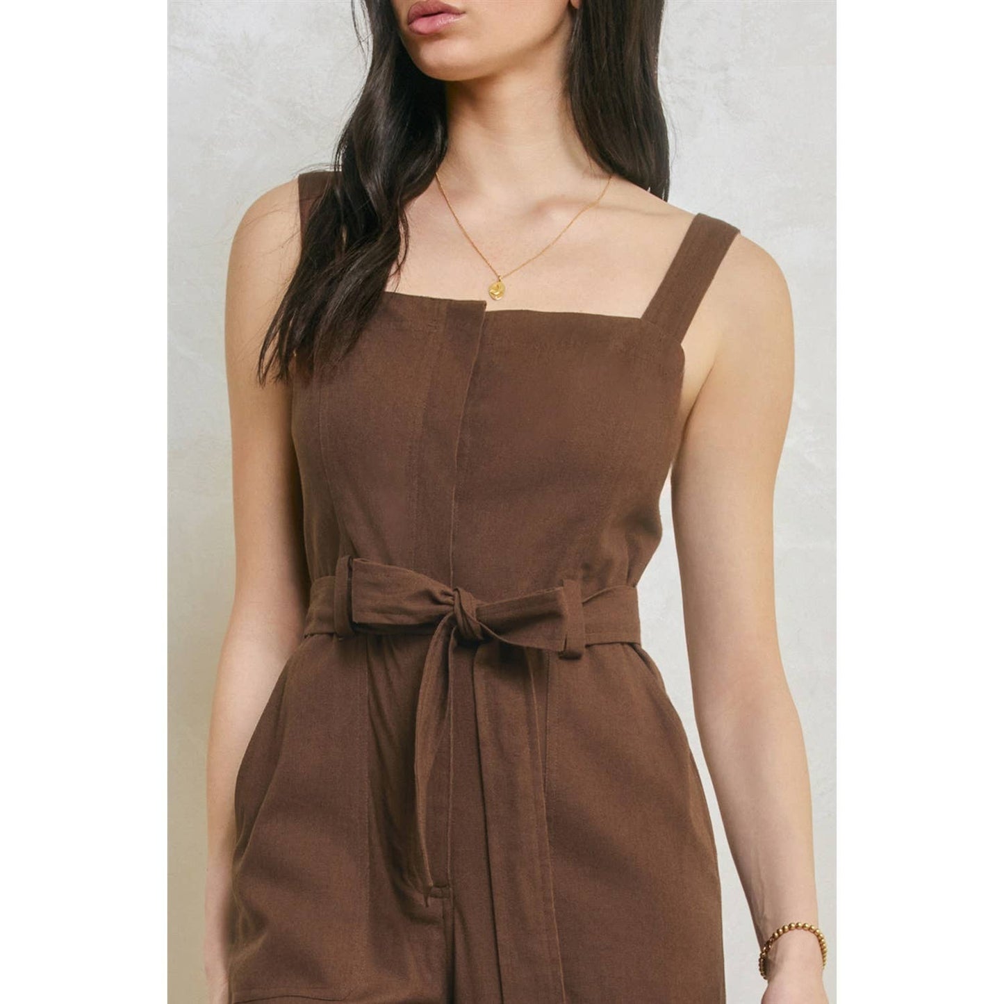 Heaven Sent Straight Neck Wide Leg Jumpsuit
