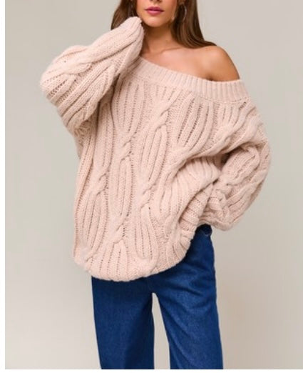 Sarah chunky off shoulder sweater