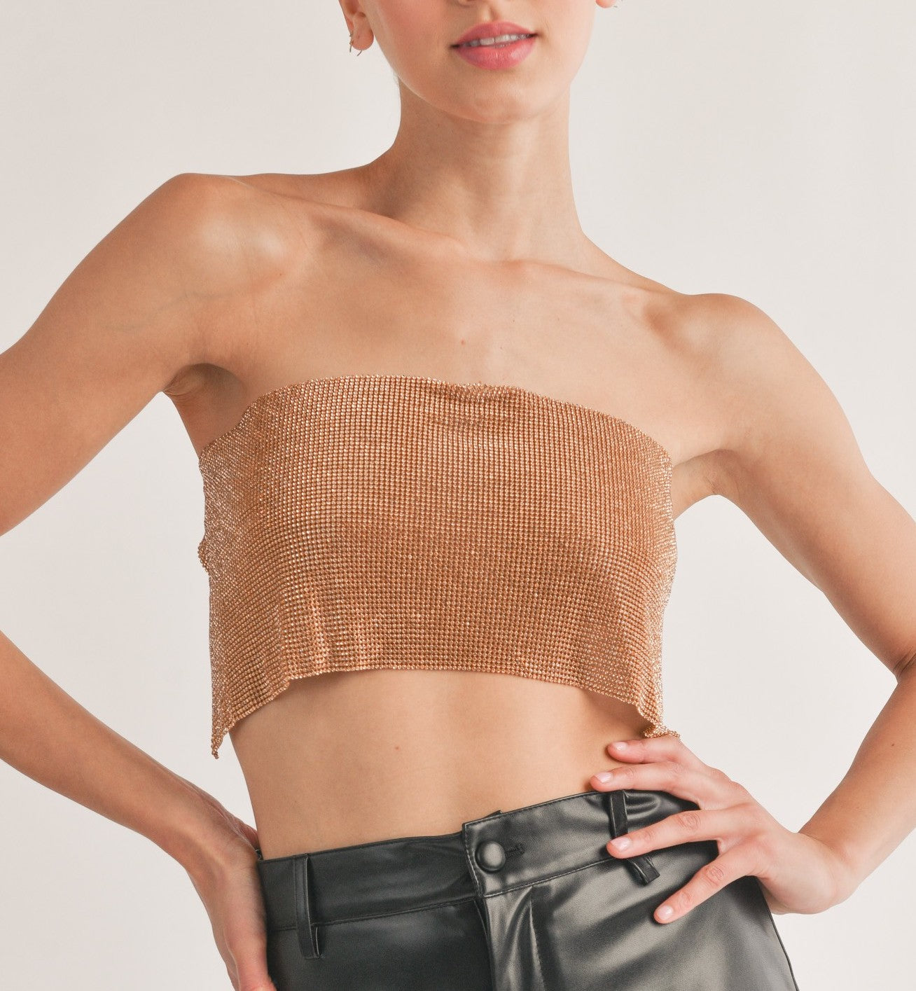 Goldie Rhinestone Top