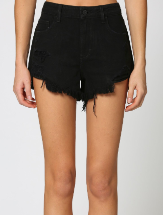 Super Soft Black Frayed