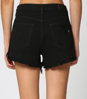 Super Soft Black Frayed