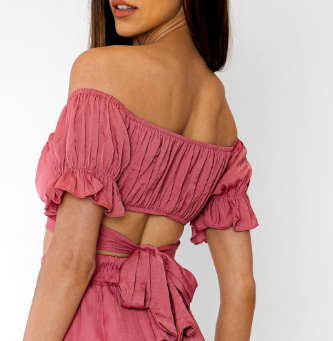 Rosy Satin Crop