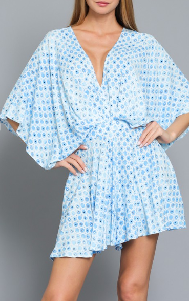 Blue Clover Kimono Romper