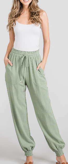 Island Joggers-Sage