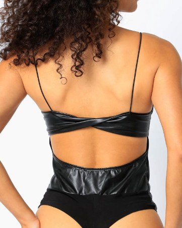 Veronica Faux Leather Bodysuit
