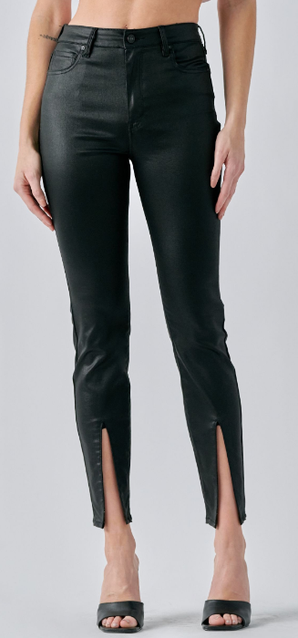 Black Taylor High Rise w Front Slit
