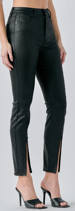 Black Taylor High Rise w Front Slit