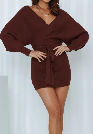 Chocolate Dream Sweater Dress