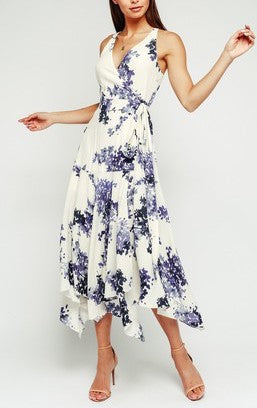 Oliva Blue Wrap Dress
