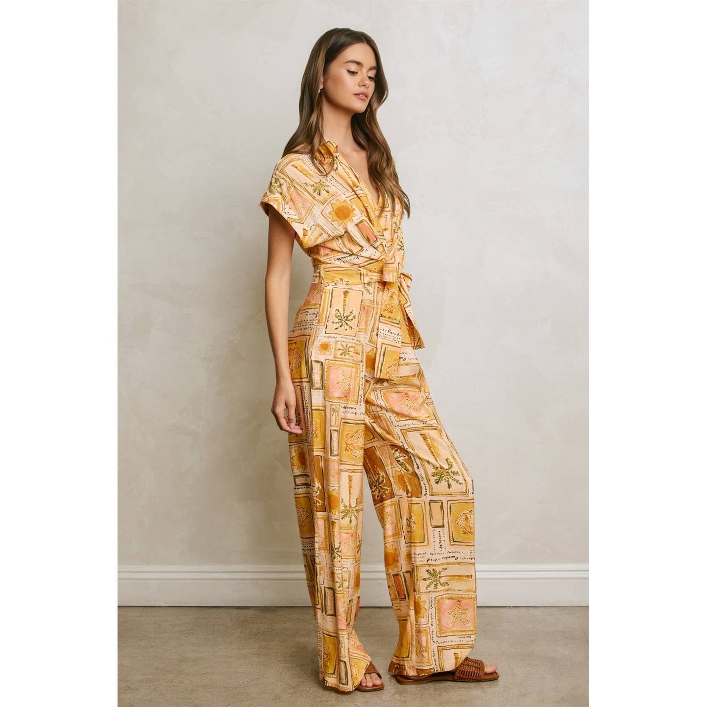 Sandscript Wasit Tie Jumpsuit