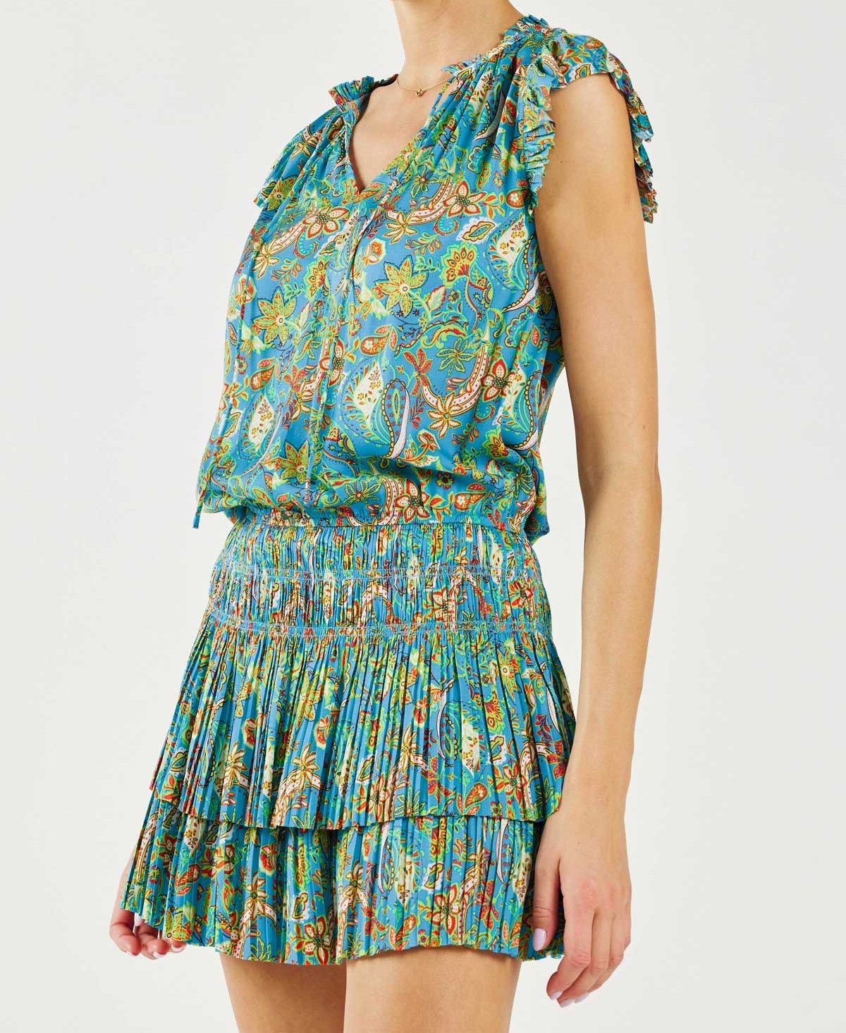 Paisley Pleated Mini