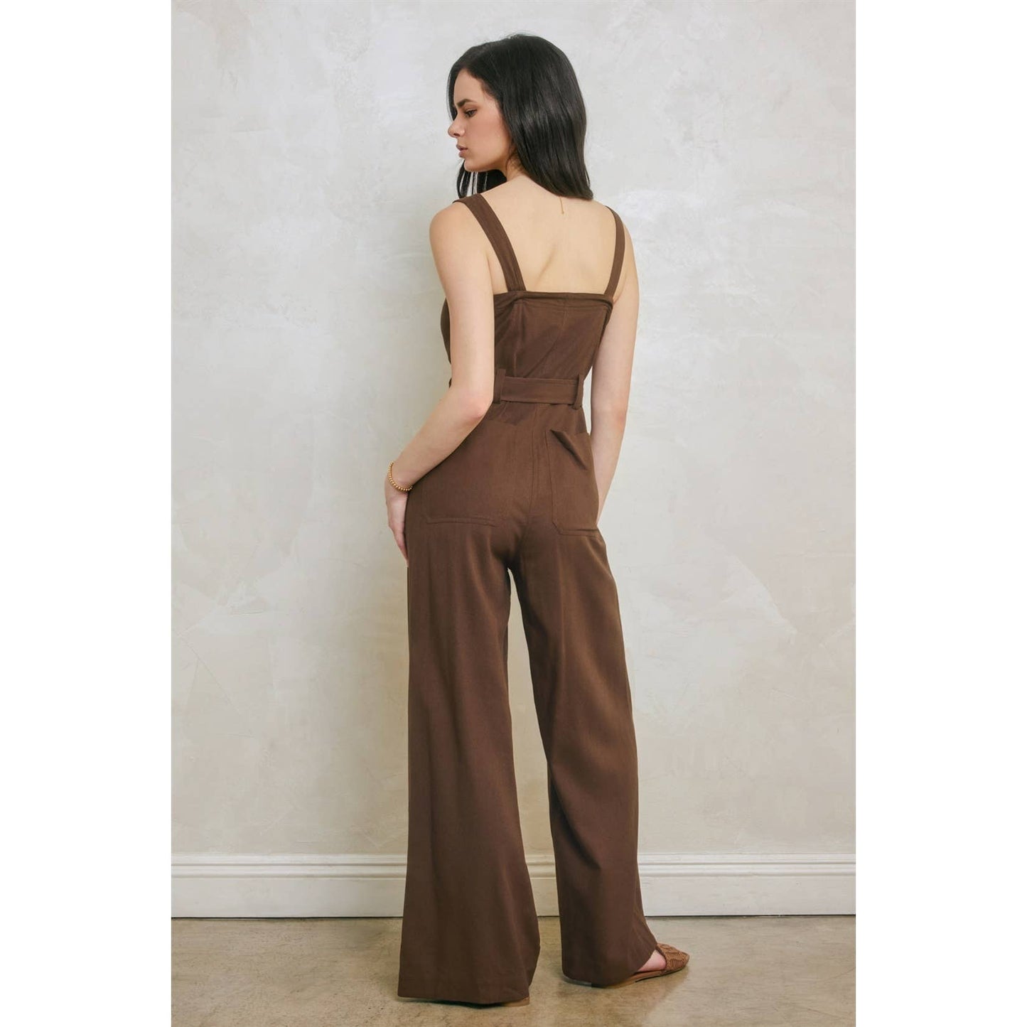 Heaven Sent Straight Neck Wide Leg Jumpsuit