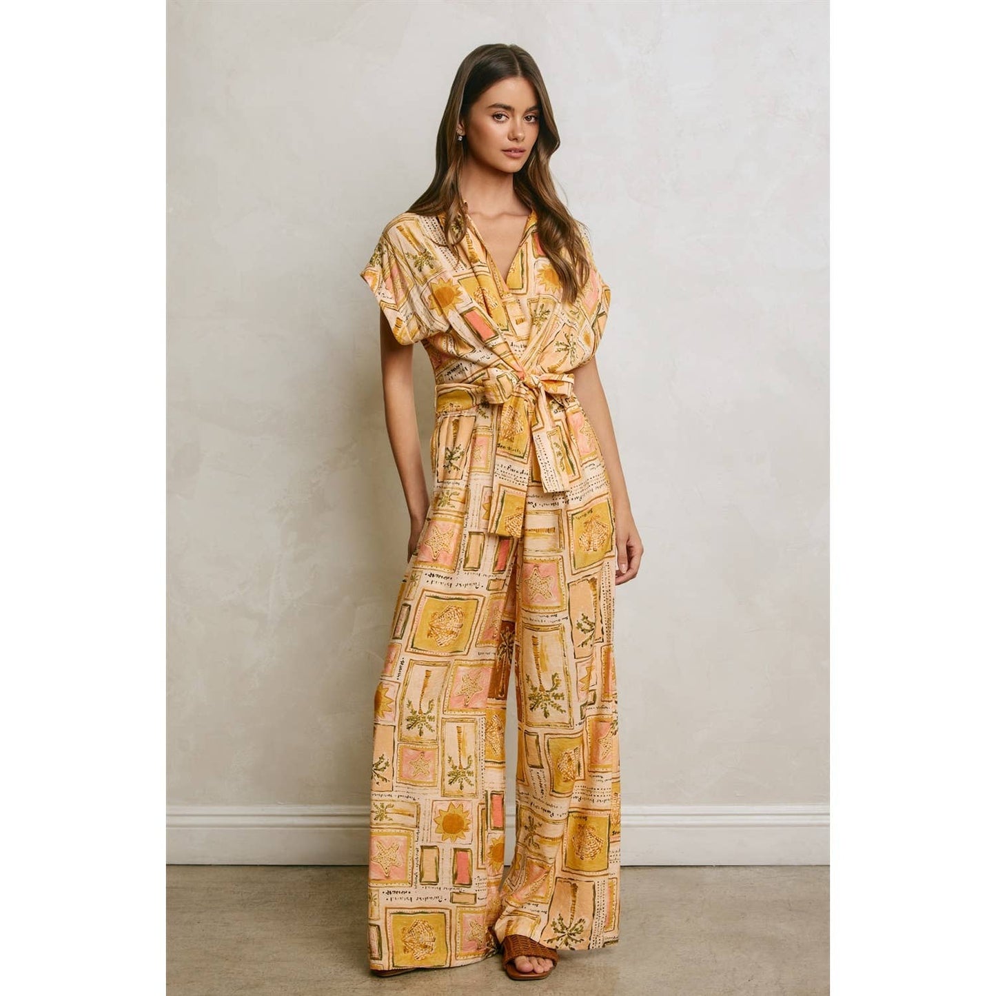 Sandscript Wasit Tie Jumpsuit