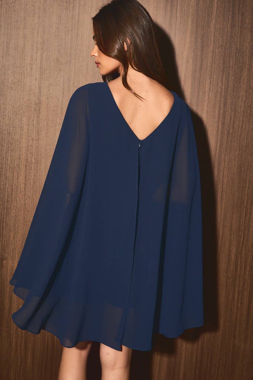CAPE CHIFFON ROMPER