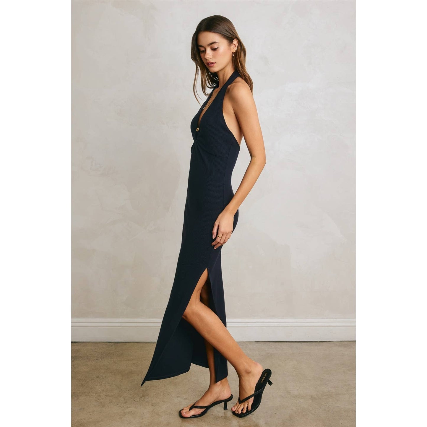 Paige Halter Open Back Dress