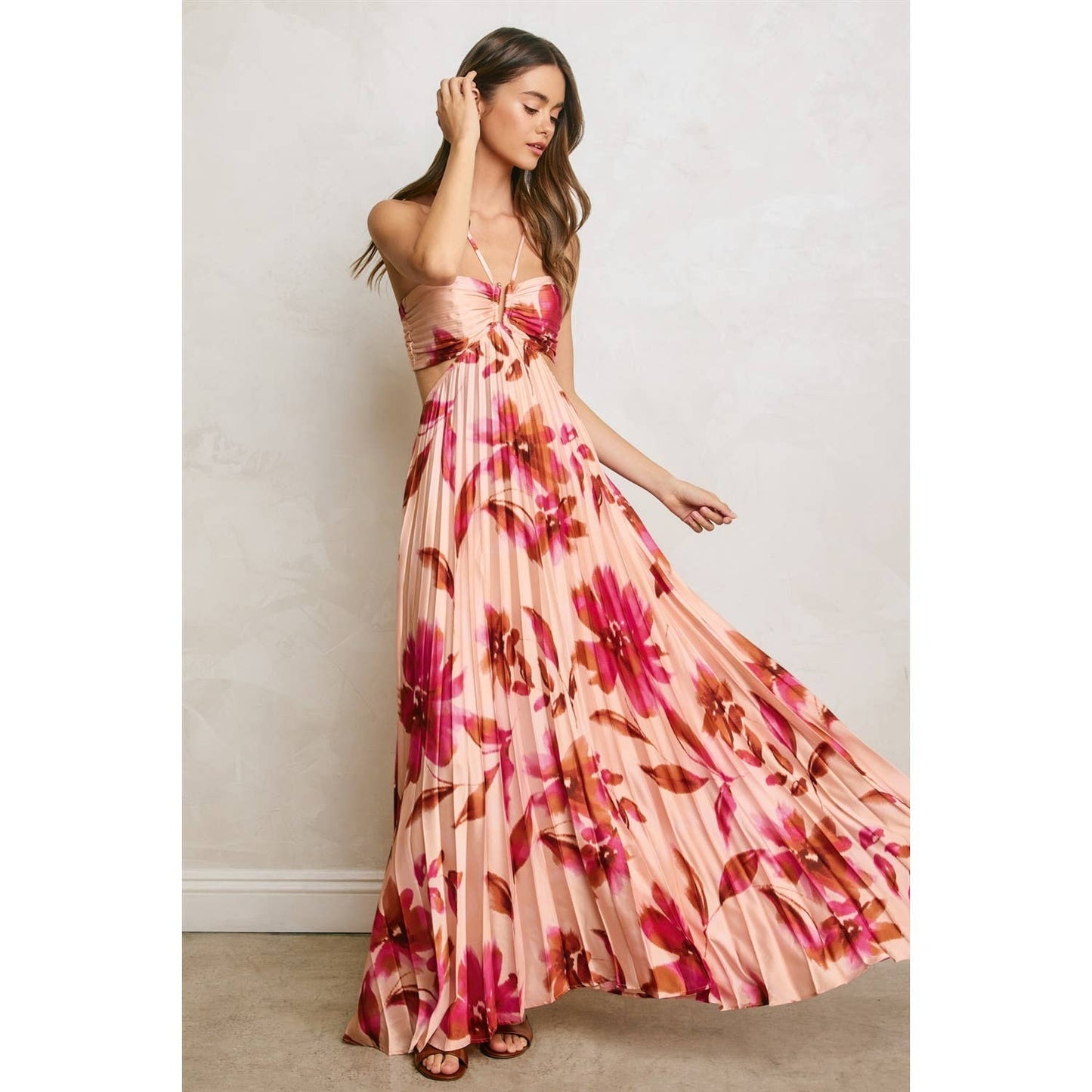 Gianna Pleated Maxi Dress