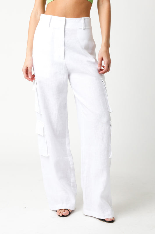 Lily Linen Cargo Pants