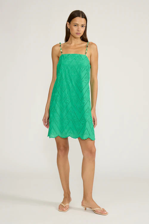 Jade Eyelet Mini Dress