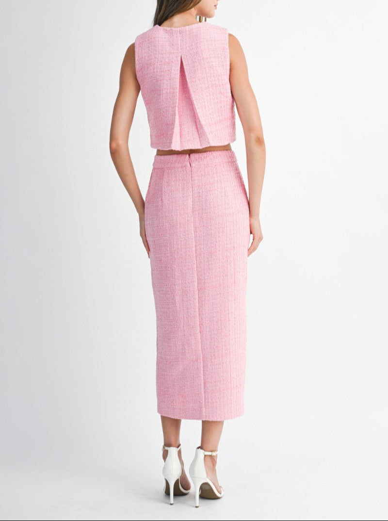 Athena Pink Tweed