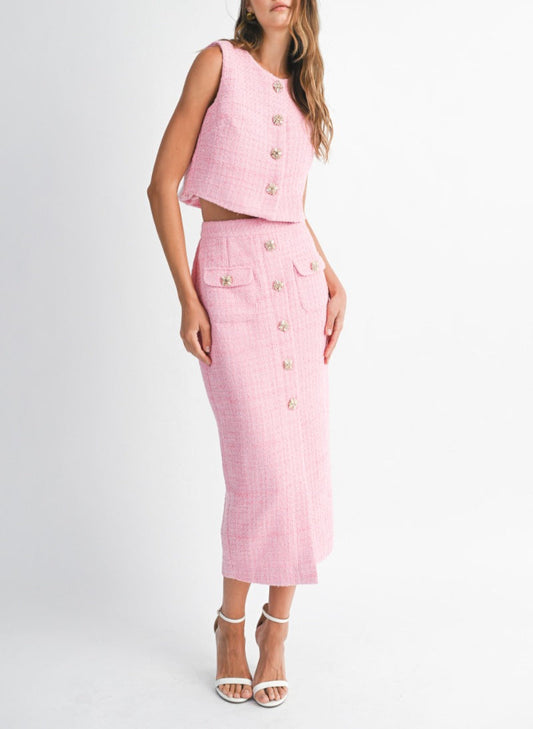 Athena Pink Tweed