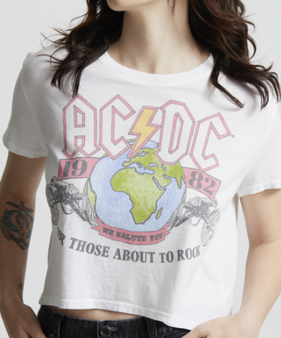 AC/DC Crop Tee