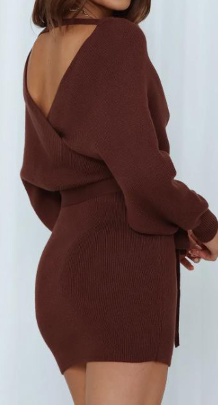 Chocolate Dream Sweater Dress